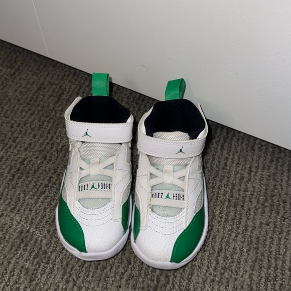 Green and White Toddler Jordans - Picture 2 of 4